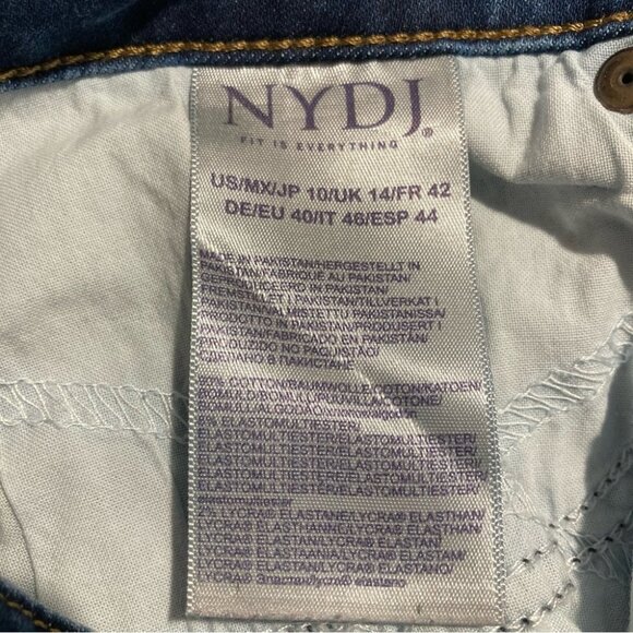 NYDJ Sz 10 Marilyn Straight Medium  Wash Comfort Stretch Jeans - Picture 8 of 9